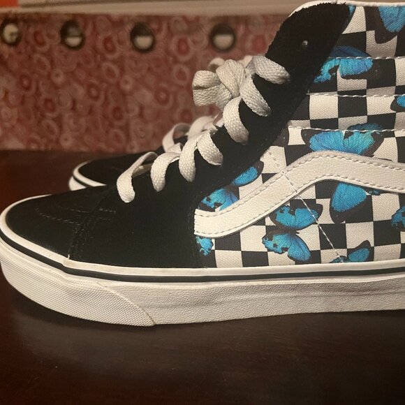 Vans Sk8Hi Checkered Butterfly Shoes - Picture 1 of 6